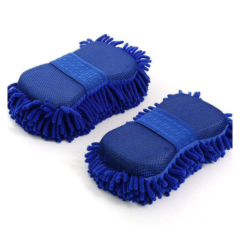 Conwey Car Washing Sponge With Microfiber Washer - Pack of 2