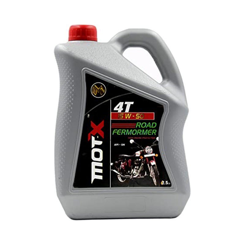 Mot-x Extra Power 4T 15W50 API JASO Engine Oil for Royal Enfield Bullets (2.5L)
