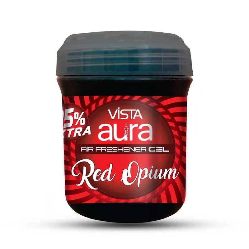 Vista Aura Organic Car Air Freshener Gel - Red Opium