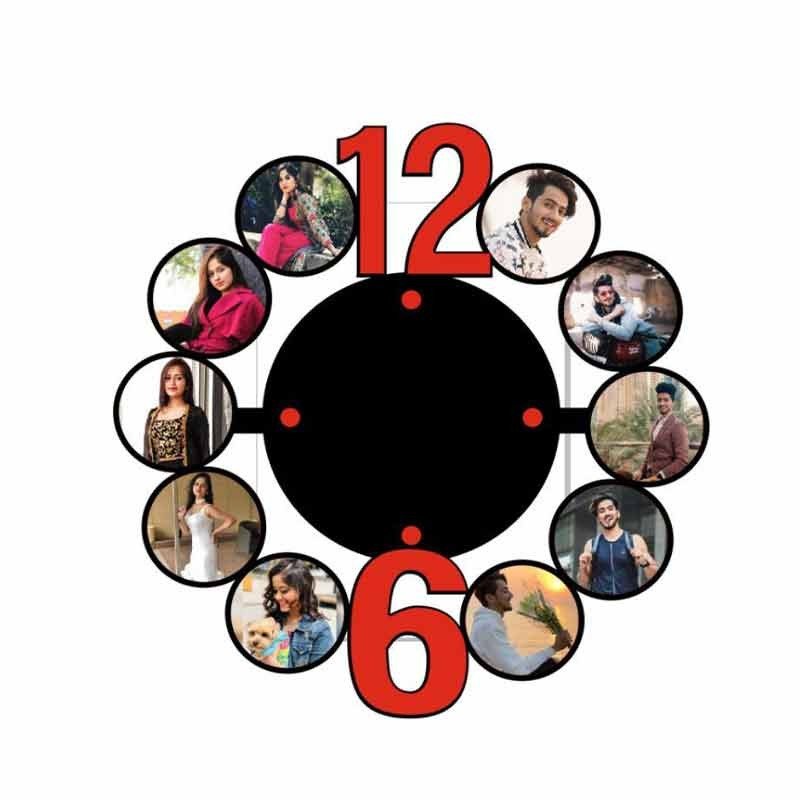 Personalized Photo Frames with clock – Design 7
