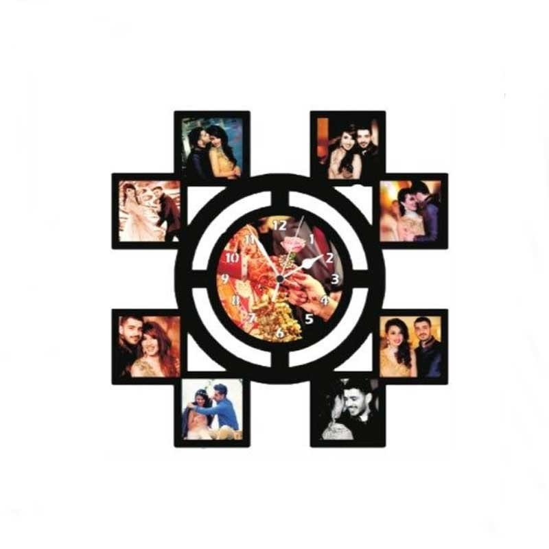 Personalized Photo Frames with clock – Design 6