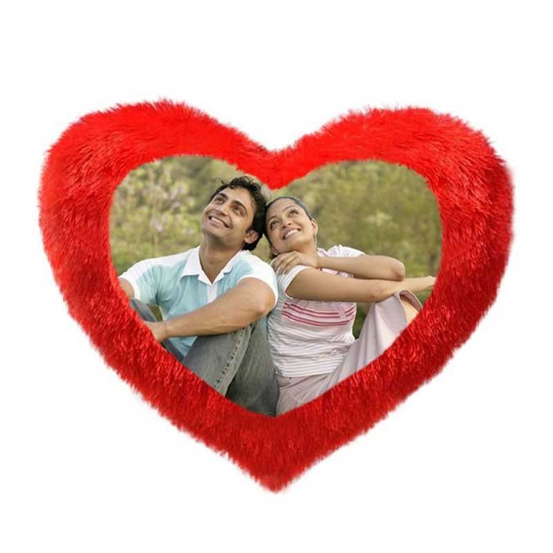 Personalized Red Heart Shape Pillow - Size 15*15