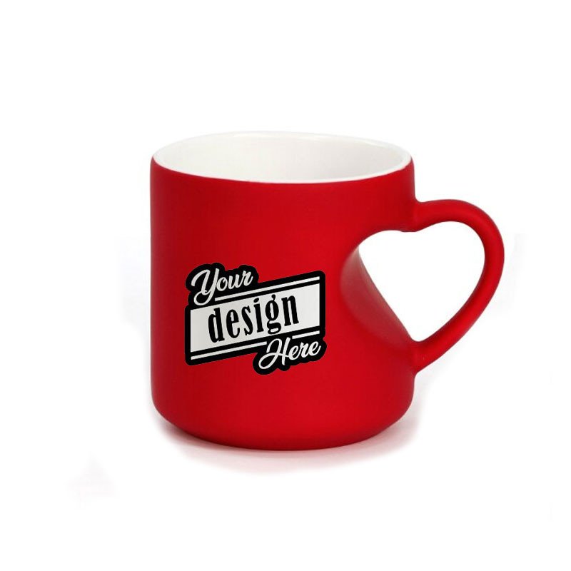 Topgud Exclusive Personalized Photo Mug For Your loved Ones - Red heart handle mug