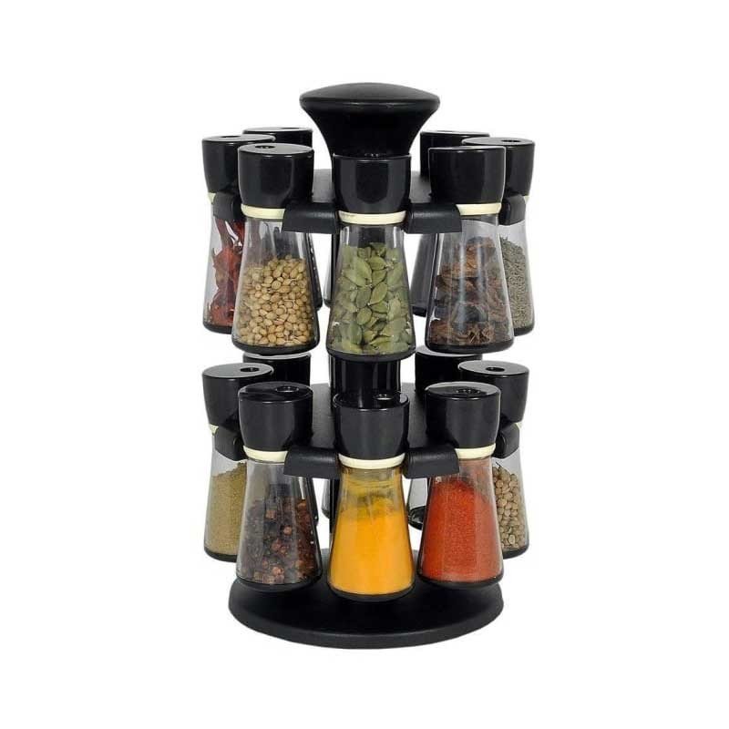 Multipurpose Revolving 360 Degree Spice Rack Masala Cylinder Box - Pack of 16
