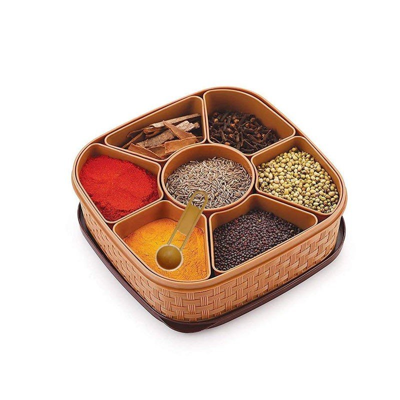 Plastic Masala Box (Dabba) - 7 Sections