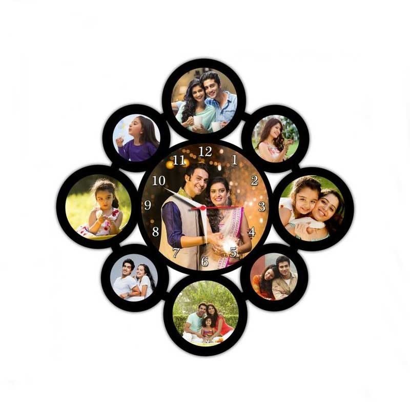 Personalized Photo Frames with clock – Design 1