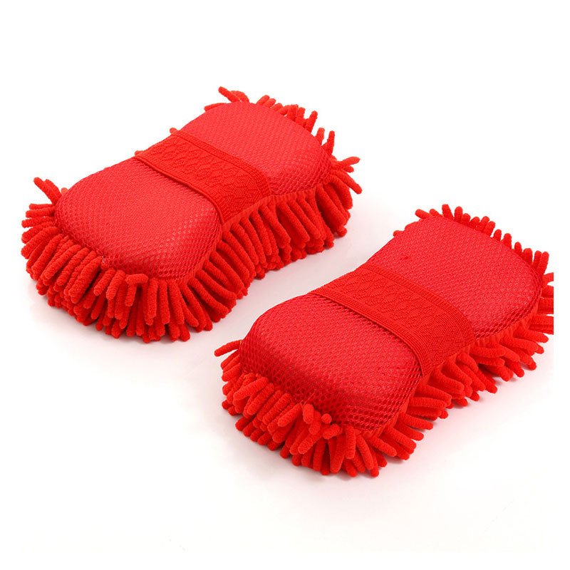 Conwey Car Washing Sponge With Microfiber Washer -- Pack of 2