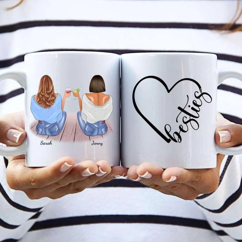 Topgud Exclusive Couple Mugs - Besties( Set of 2 )